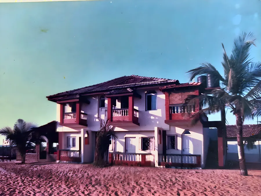 The house from the sand. Before the road, before the shacks, before most of Calangute.