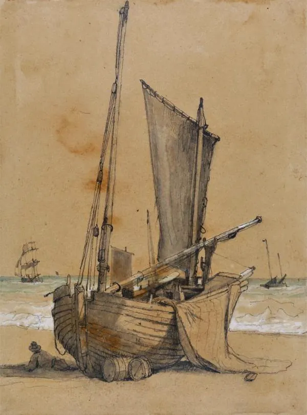 Fishing boats drawn up on a Goan beach (stock placeholder, not photographed at this hotel).